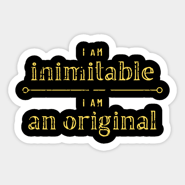 Inimitable Original Sticker by rewordedstudios